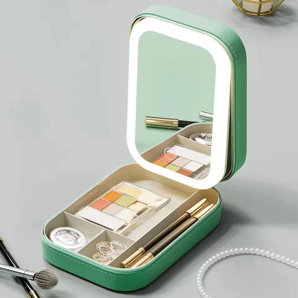 Elowen Beauty™: Makeup case with LED lights