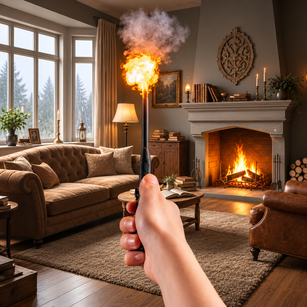 USB Rechargeable Electric Lighter Wand - Windproof Long Candle Lighter