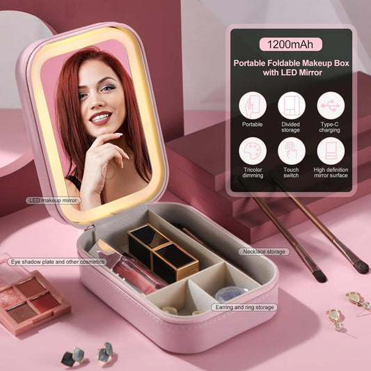 Elowen Beauty™: Makeup case with LED lights