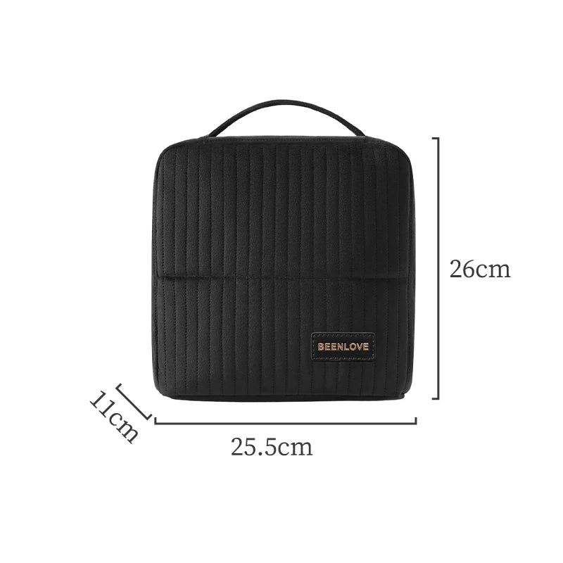 New Women's Cosmetic BagTravel Soft Velvet Portable Multifunctional Cosmetic Bag Waterproof Toiletry Storage Organizer Bag