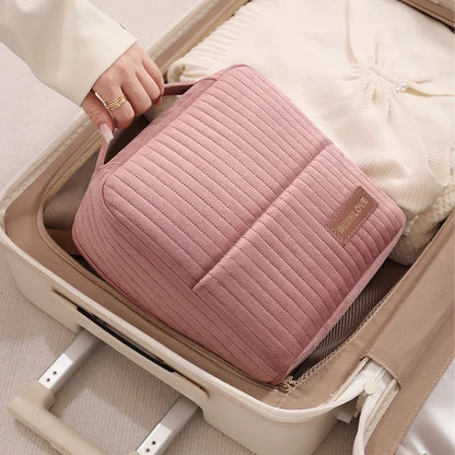 New Women's Cosmetic BagTravel Soft Velvet Portable Multifunctional Cosmetic Bag Waterproof Toiletry Storage Organizer Bag