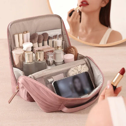 New Women's Cosmetic BagTravel Soft Velvet Portable Multifunctional Cosmetic Bag Waterproof Toiletry Storage Organizer Bag