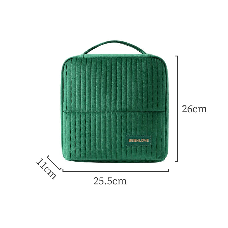 New Women's Cosmetic BagTravel Soft Velvet Portable Multifunctional Cosmetic Bag Waterproof Toiletry Storage Organizer Bag